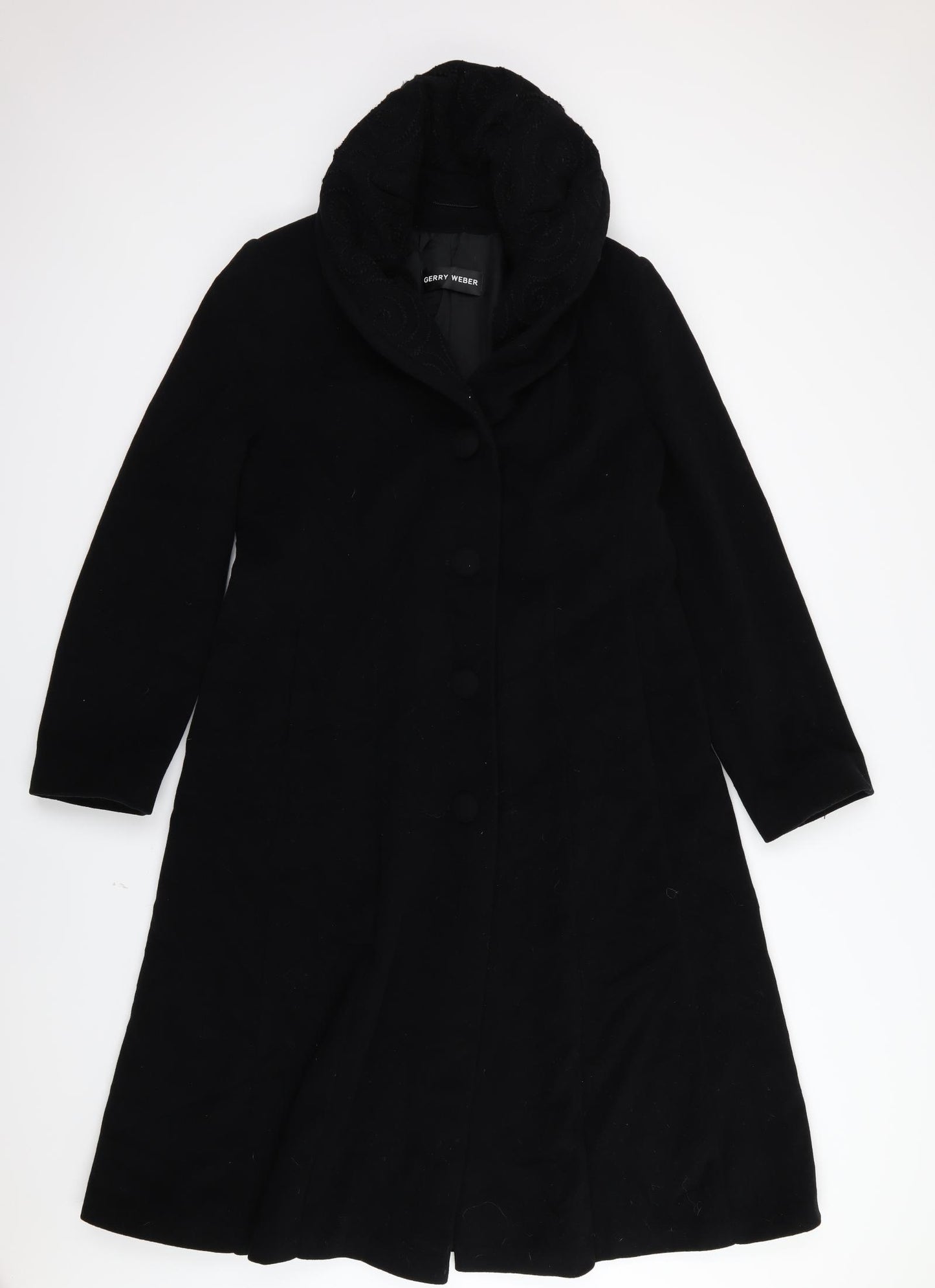 Gerry Weber Womens Black   Trench Coat Coat Size 14
