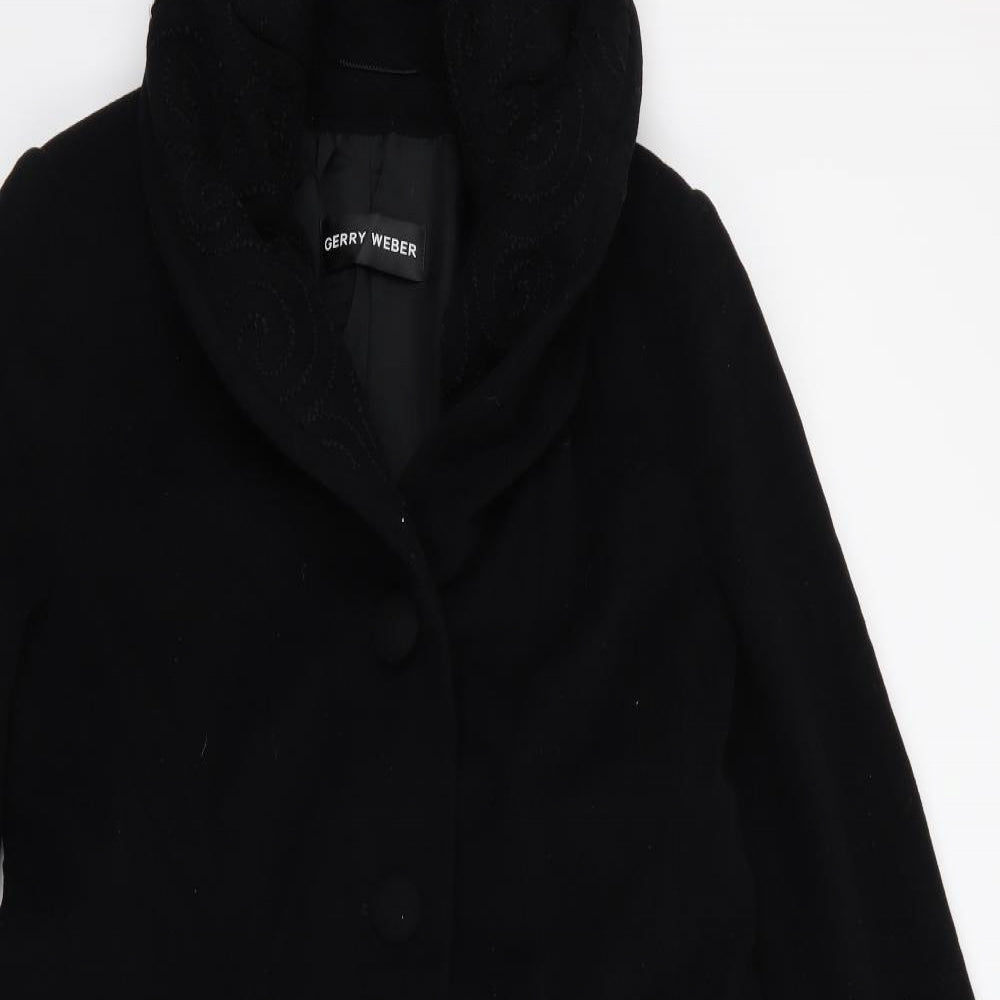 Gerry Weber Womens Black   Trench Coat Coat Size 14
