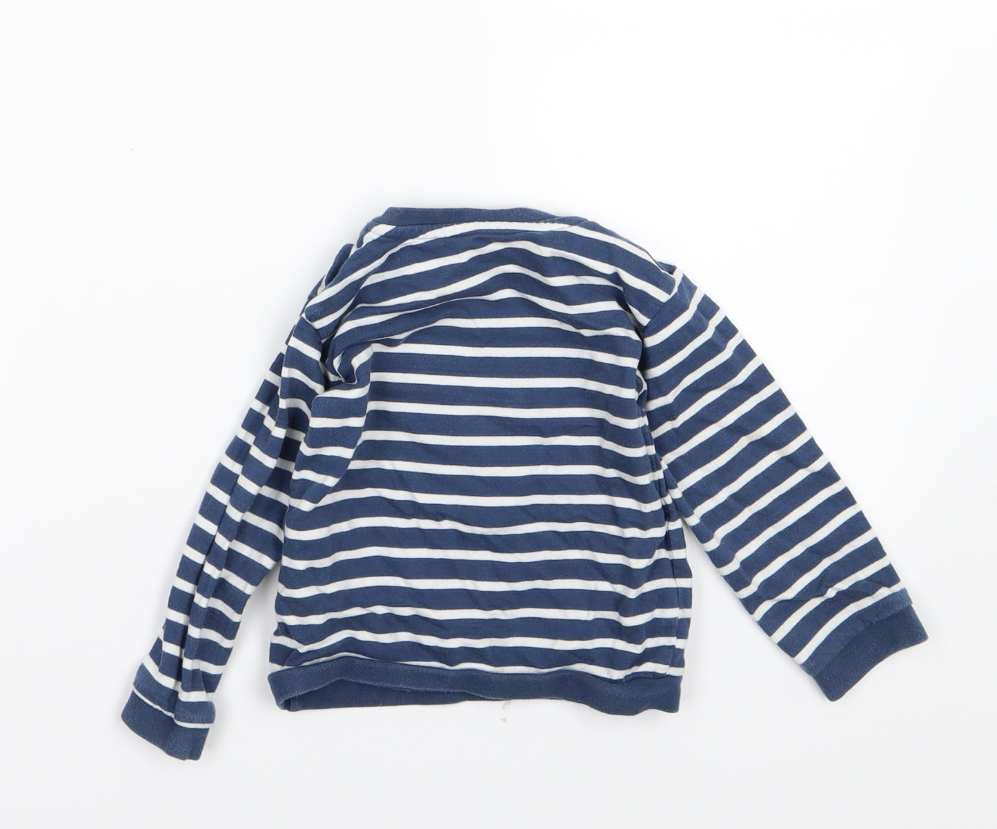 Marks and Spencer Boys Blue Striped Jersey Basic T-Shirt Size 18-24 Months  - Bear