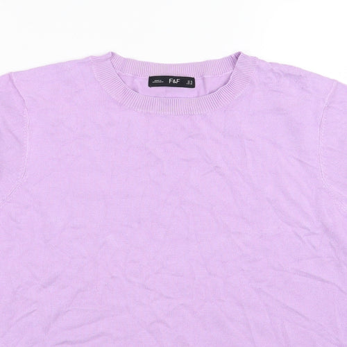 F&F Womens Purple  Knit Pullover Jumper Size 18
