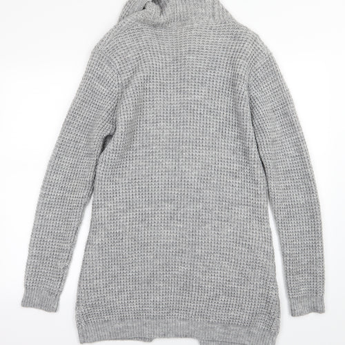 New Look Womens Grey  Knit Cardigan Jumper Size 14