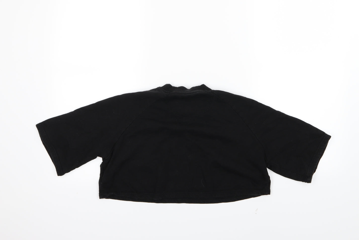 SikSilk Womens Black  Jersey Cropped T-Shirt Size 8
