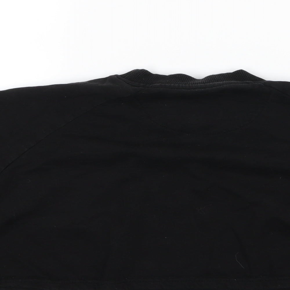 SikSilk Womens Black  Jersey Cropped T-Shirt Size 8