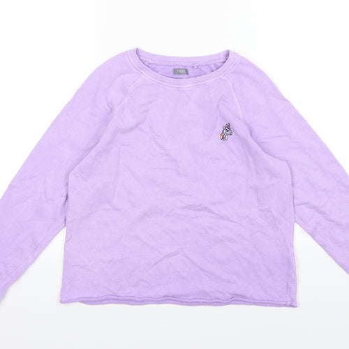 NEXT Girls Purple  Jersey Pullover Sweatshirt Size 11 Years  - Unicorn