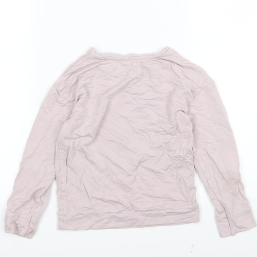 River Island Girls Pink  Jersey Pullover Sweatshirt Size 4-5 Years  - Pug