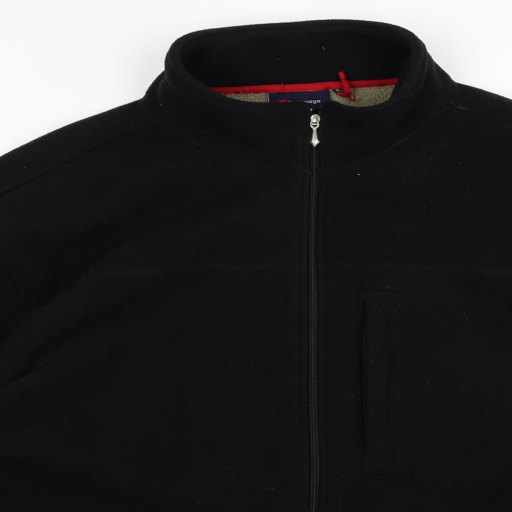 Espionage Mens Black  Fleece Jacket  Size 3XL
