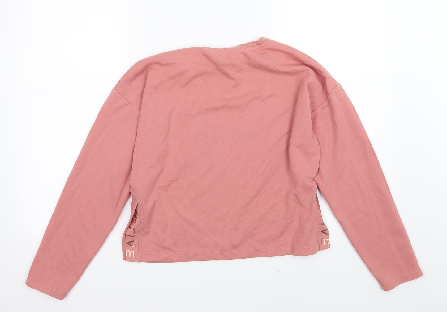 F&F Womens Pink  Jersey Pullover Sweatshirt Size S  - Gym Chic