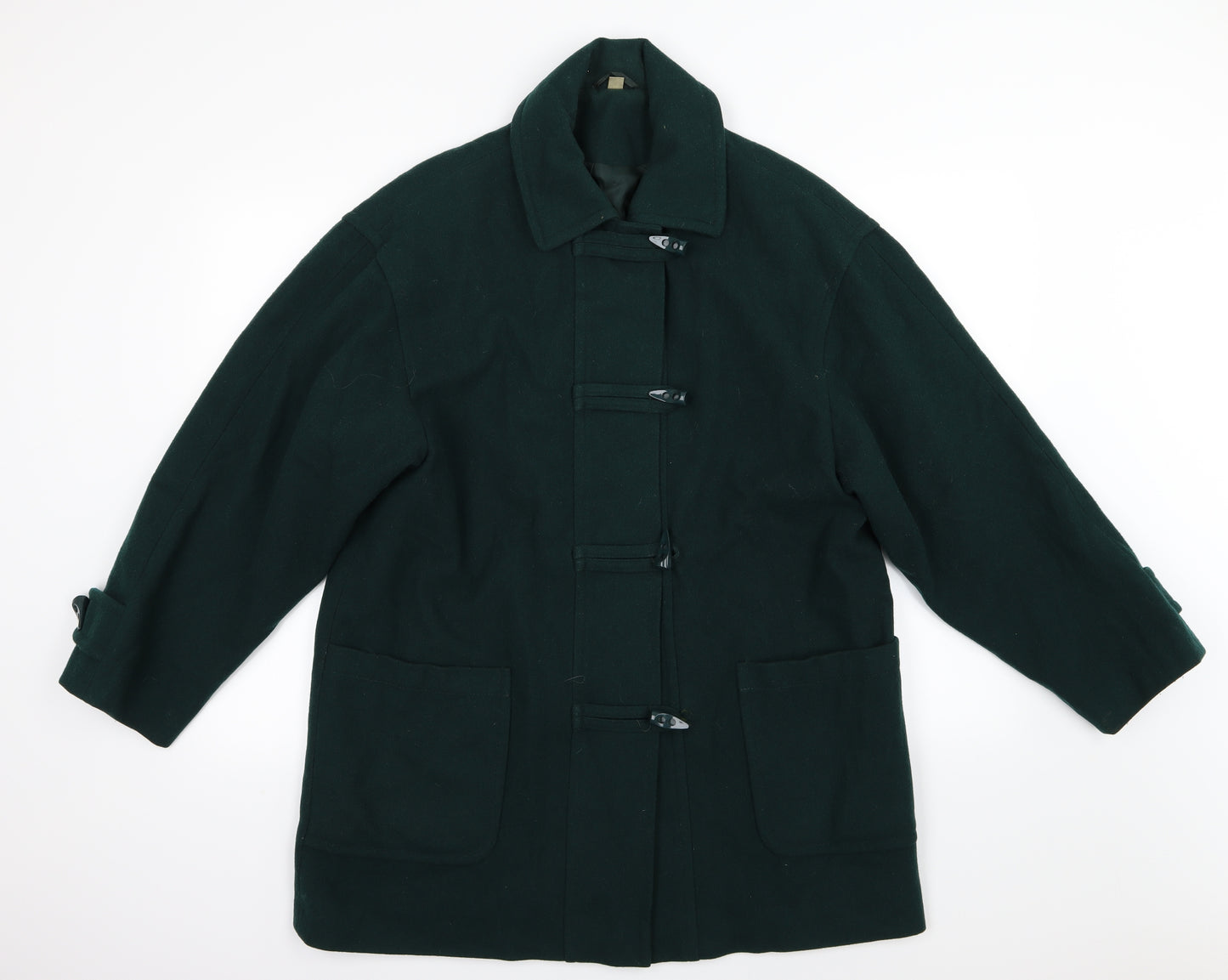 Preworn Womens Green   Overcoat Coat Size 12