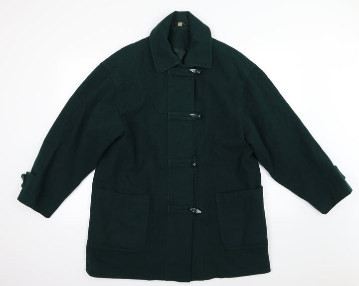 Preworn Womens Green   Overcoat Coat Size 12