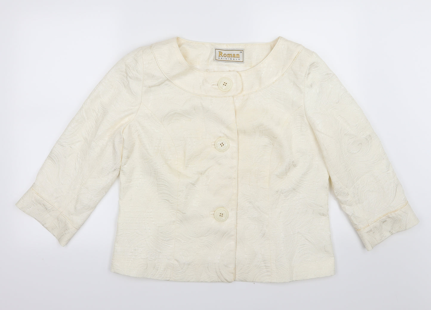 Roman Womens Ivory   Jacket  Size 16