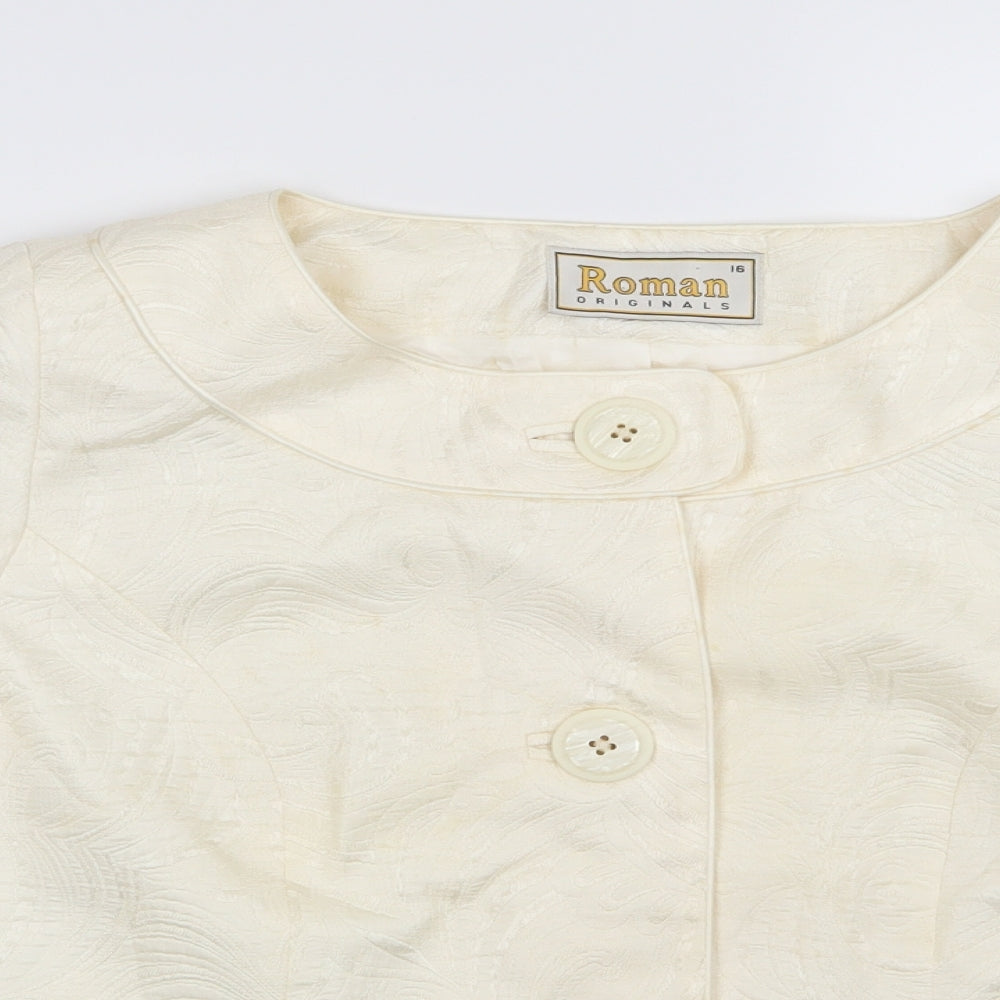 Roman Womens Ivory   Jacket  Size 16