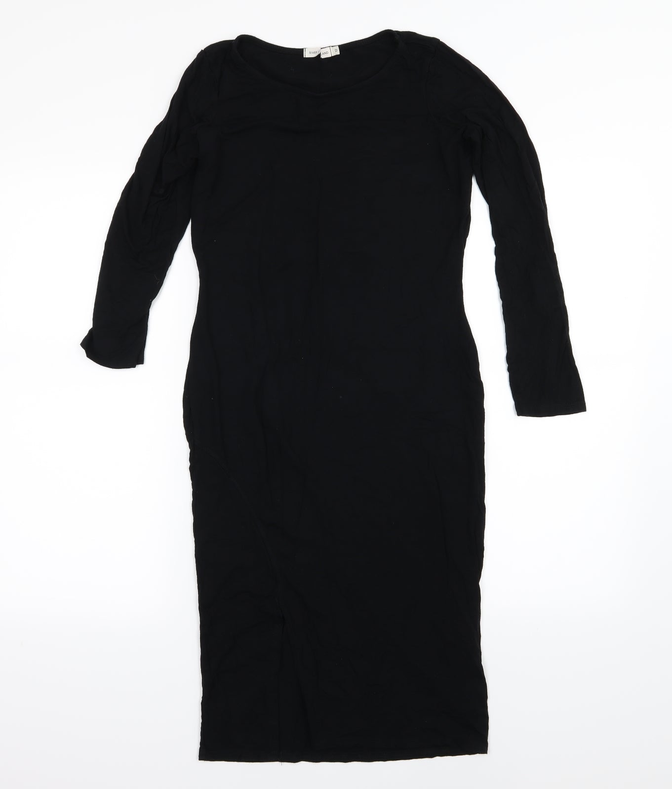 River Island Womens Black  Jersey Bodycon  Size 12