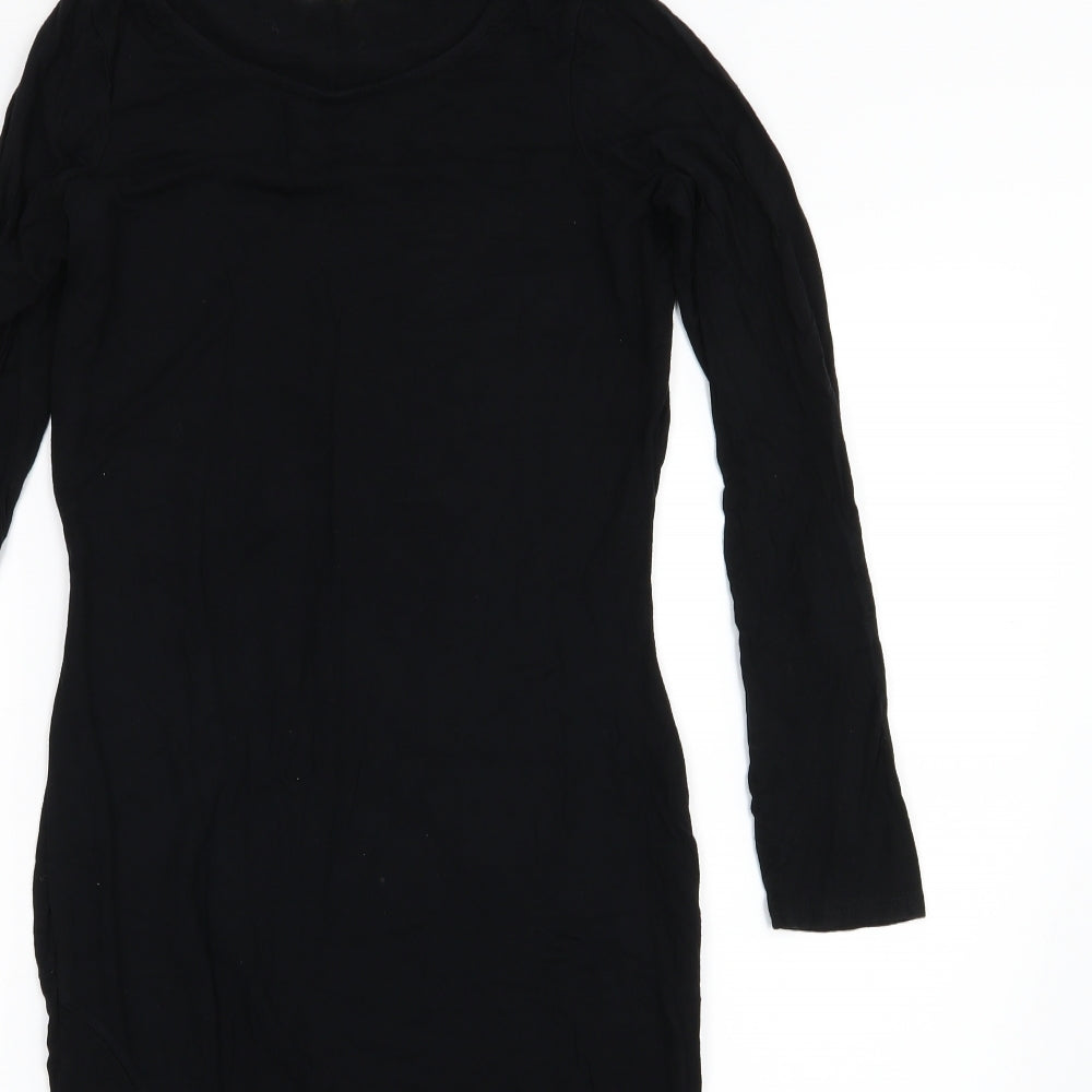 River Island Womens Black  Jersey Bodycon  Size 12