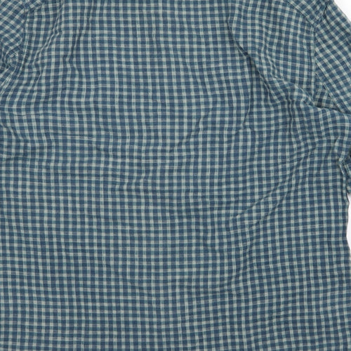 Label Lab Mens Blue Striped Woven  Button-Up Size M