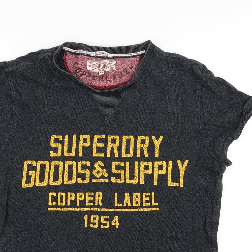 Superdry Mens Grey  Jersey  T-Shirt Size M
