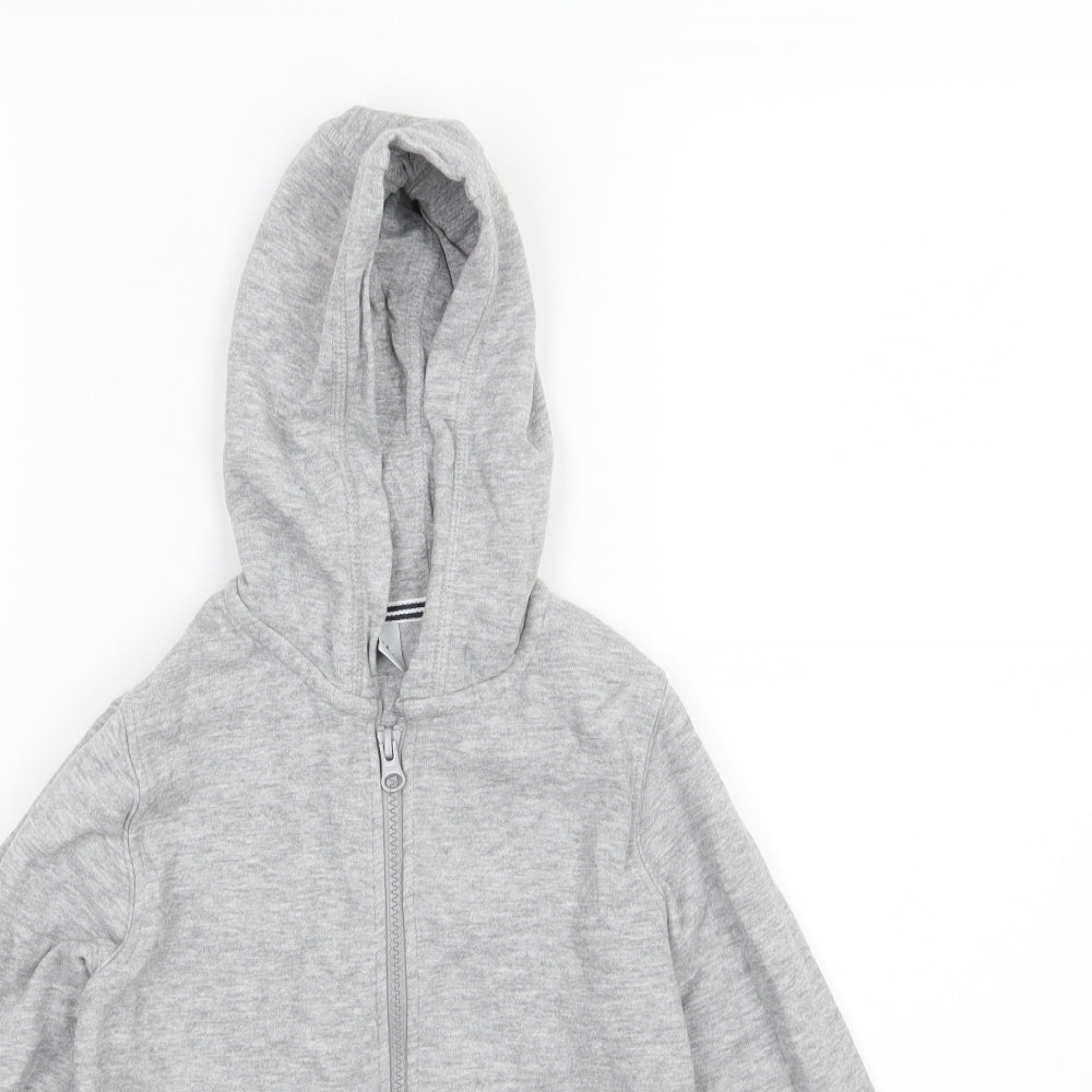 TU Boys Grey  Jersey Full Zip Hoodie Size 7 Years