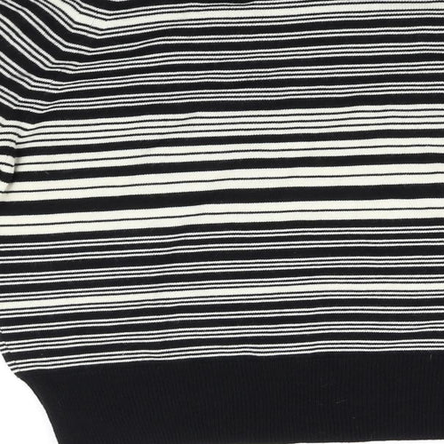 Marks and Spencer Womens Black Striped  Pullover Jumper Size 16