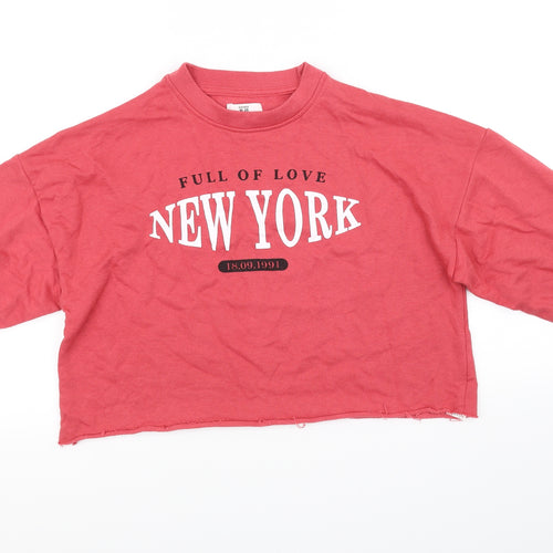 Pull & Bear Womens Pink   Pullover Jumper Size M