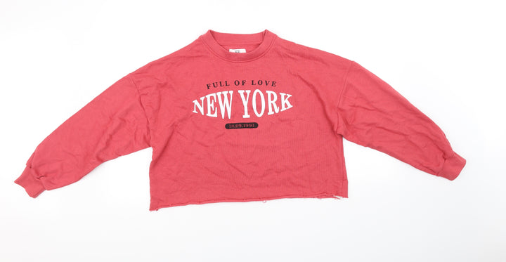 Pull & Bear Womens Pink Pullover Jumper Size M
