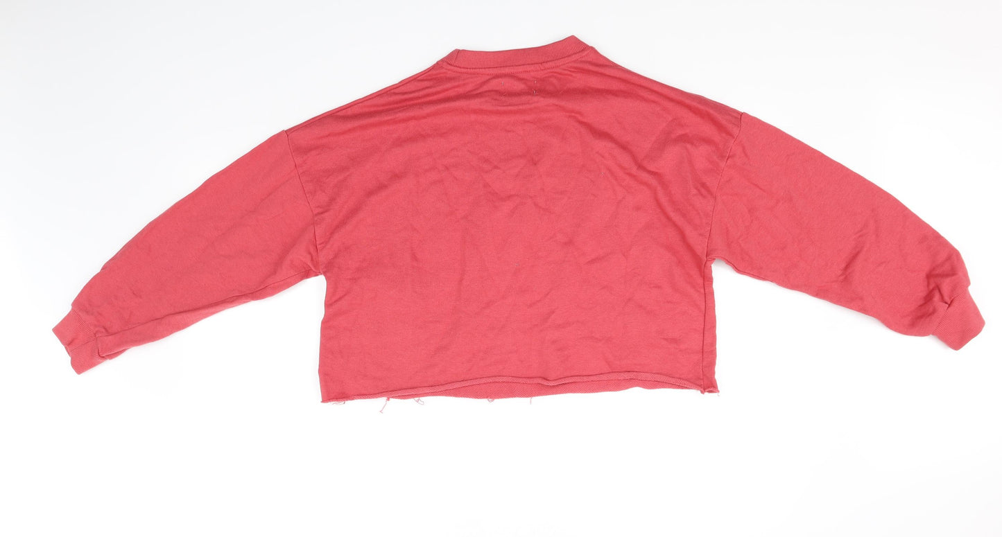 Pull & Bear Womens Pink   Pullover Jumper Size M
