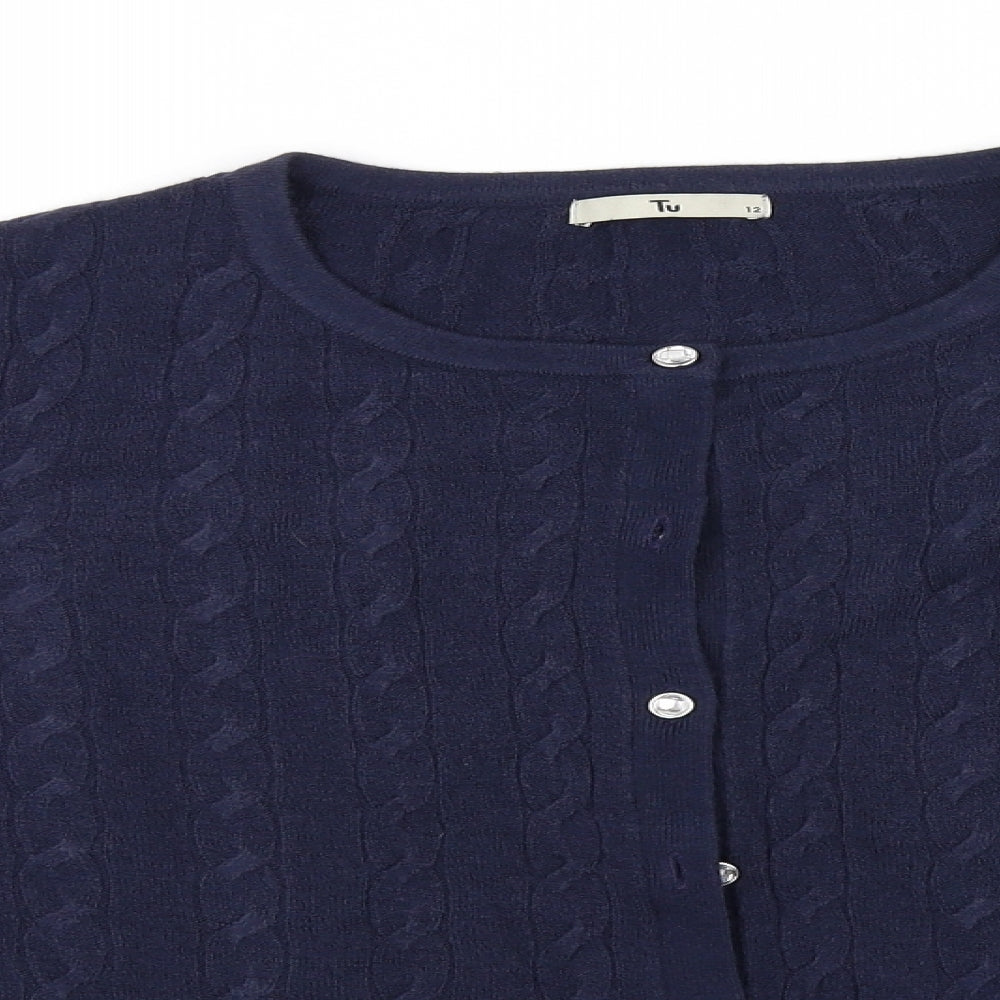 TU Womens Blue   Cardigan Jumper Size 12