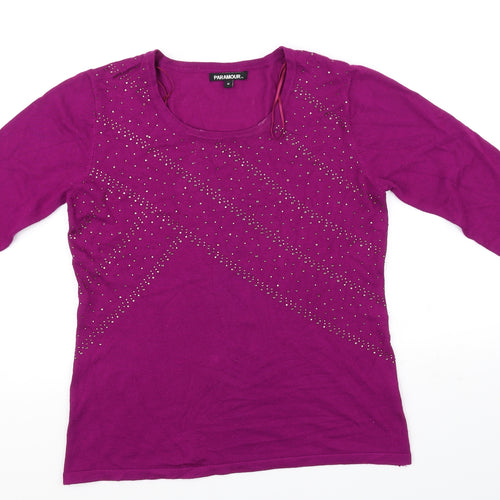 paramour Womens Purple   Pullover Jumper Size M