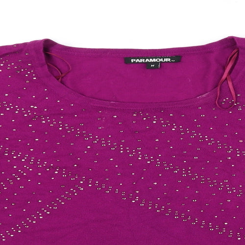 paramour Womens Purple   Pullover Jumper Size M