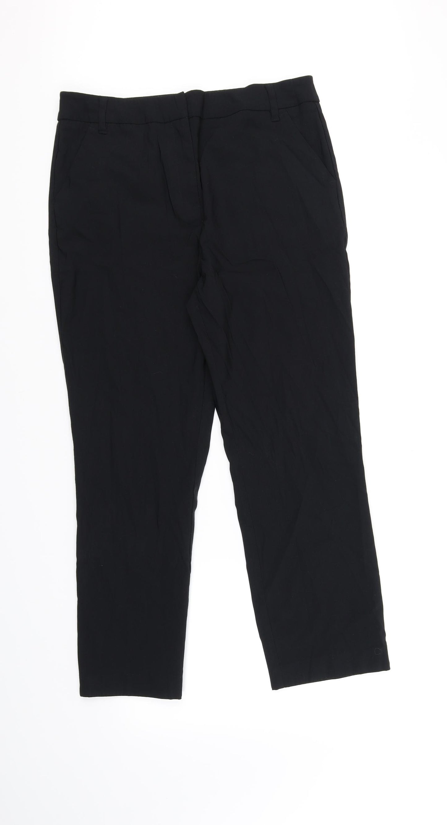 Papaya Womens Black   Trousers  Size 12 L28 in