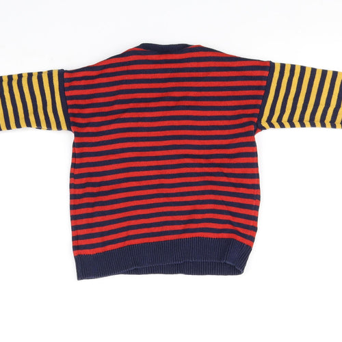F&F Boys Blue Striped  Pullover Jumper Size 2-3 Years