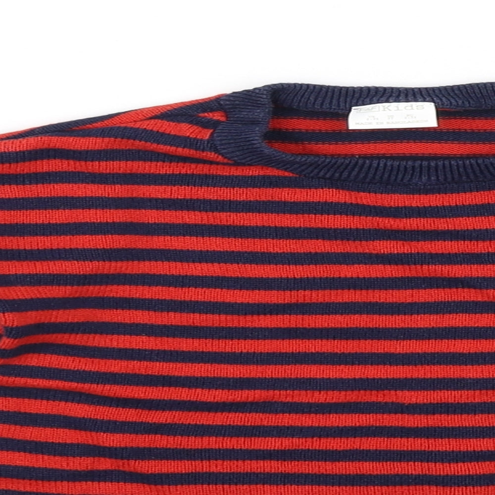 F&F Boys Blue Striped  Pullover Jumper Size 2-3 Years