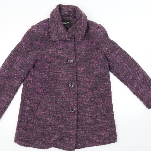 Papaya Womens Purple   Jacket Coat Size 10