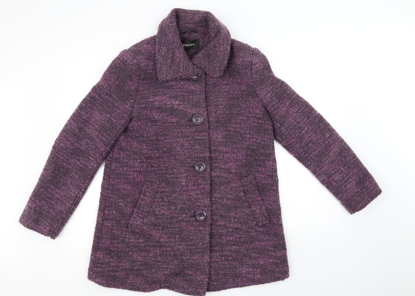 Papaya Womens Purple   Jacket Coat Size 10