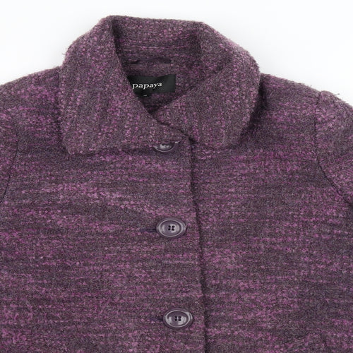 Papaya Womens Purple   Jacket Coat Size 10