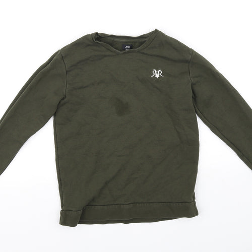 River island  Boys Green   Pullover Jumper Size 9-10 Years