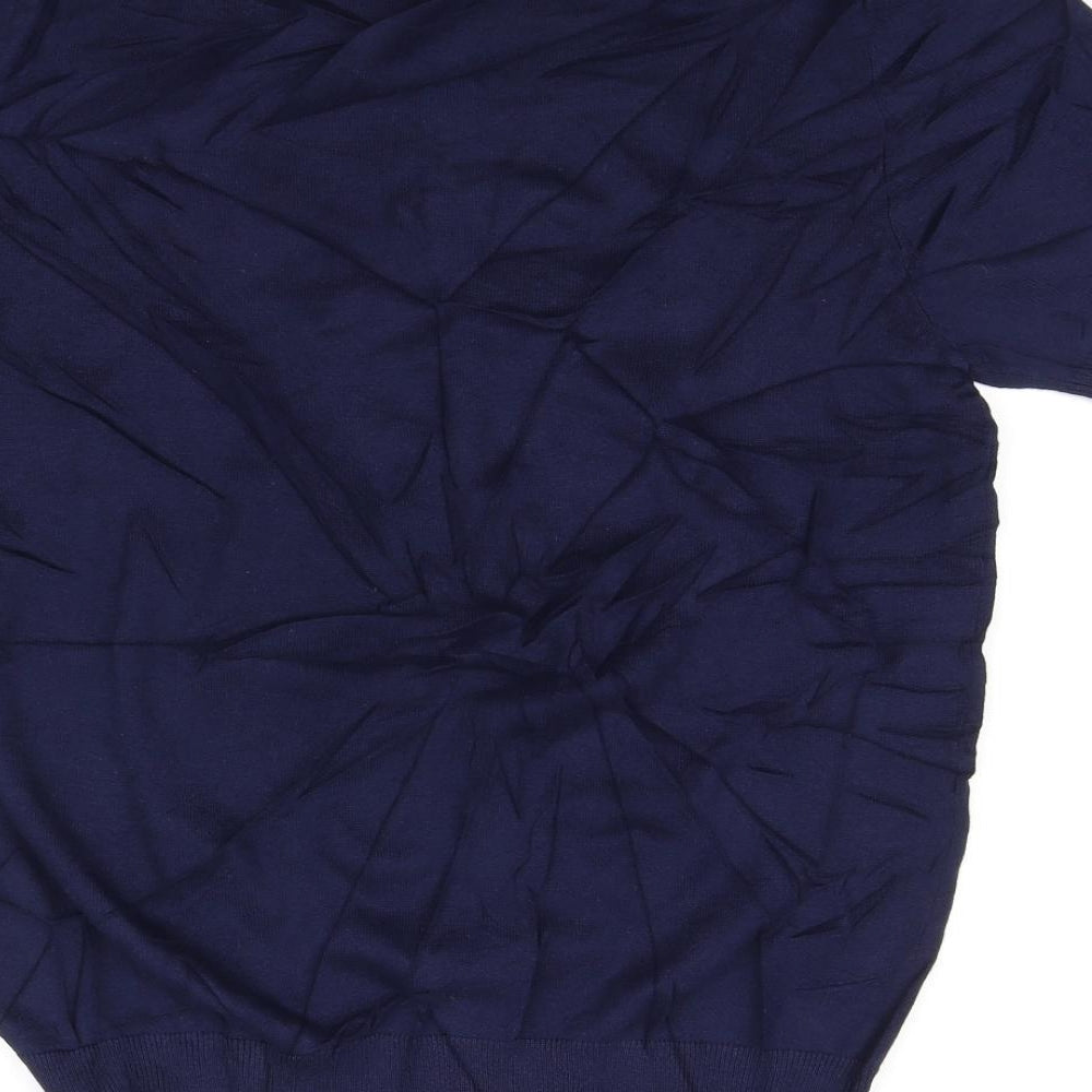 TU Mens Blue Check   Polo Size M