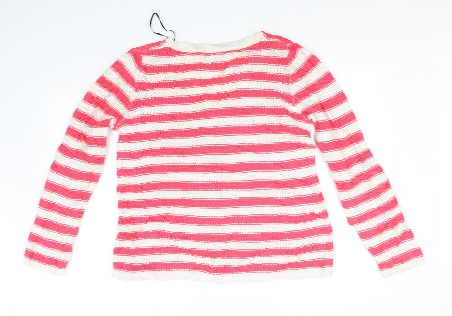 H&M Womens Red Striped  Pullover Jumper Size M