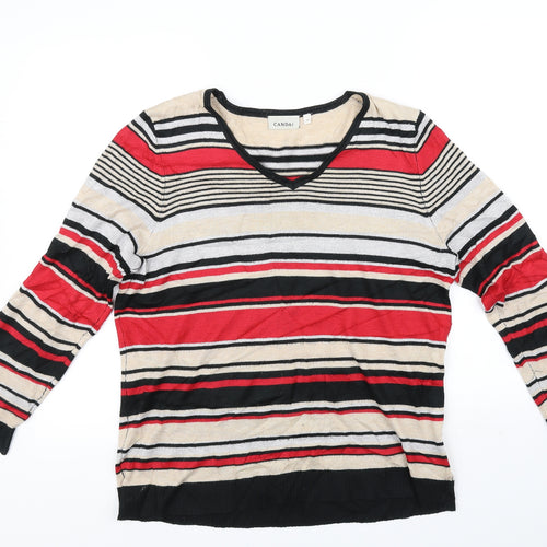 CANDA Womens Red   Pullover Jumper Size M