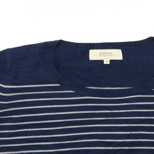 Papaya Womens Blue   Pullover Jumper Size 14