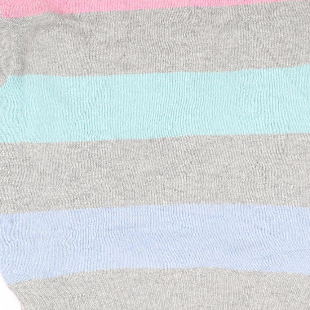 Preworn Womens Grey Striped  A-Line  Size M