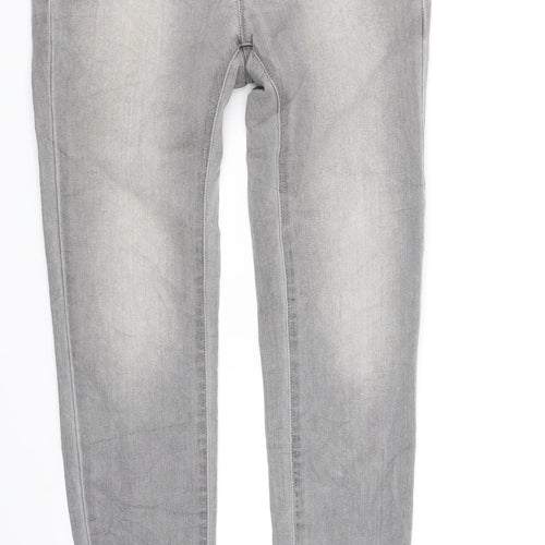 Stradavarius Womens Grey Houndstooth  Straight Jeans Size 4 L30 in