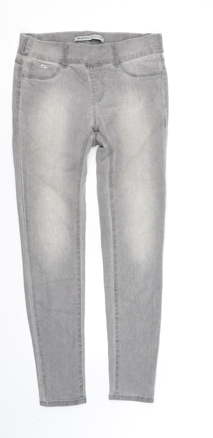 Stradavarius Womens Grey Houndstooth  Straight Jeans Size 4 L30 in