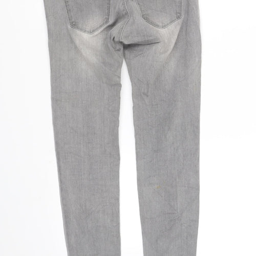 Stradavarius Womens Grey Houndstooth  Straight Jeans Size 4 L30 in