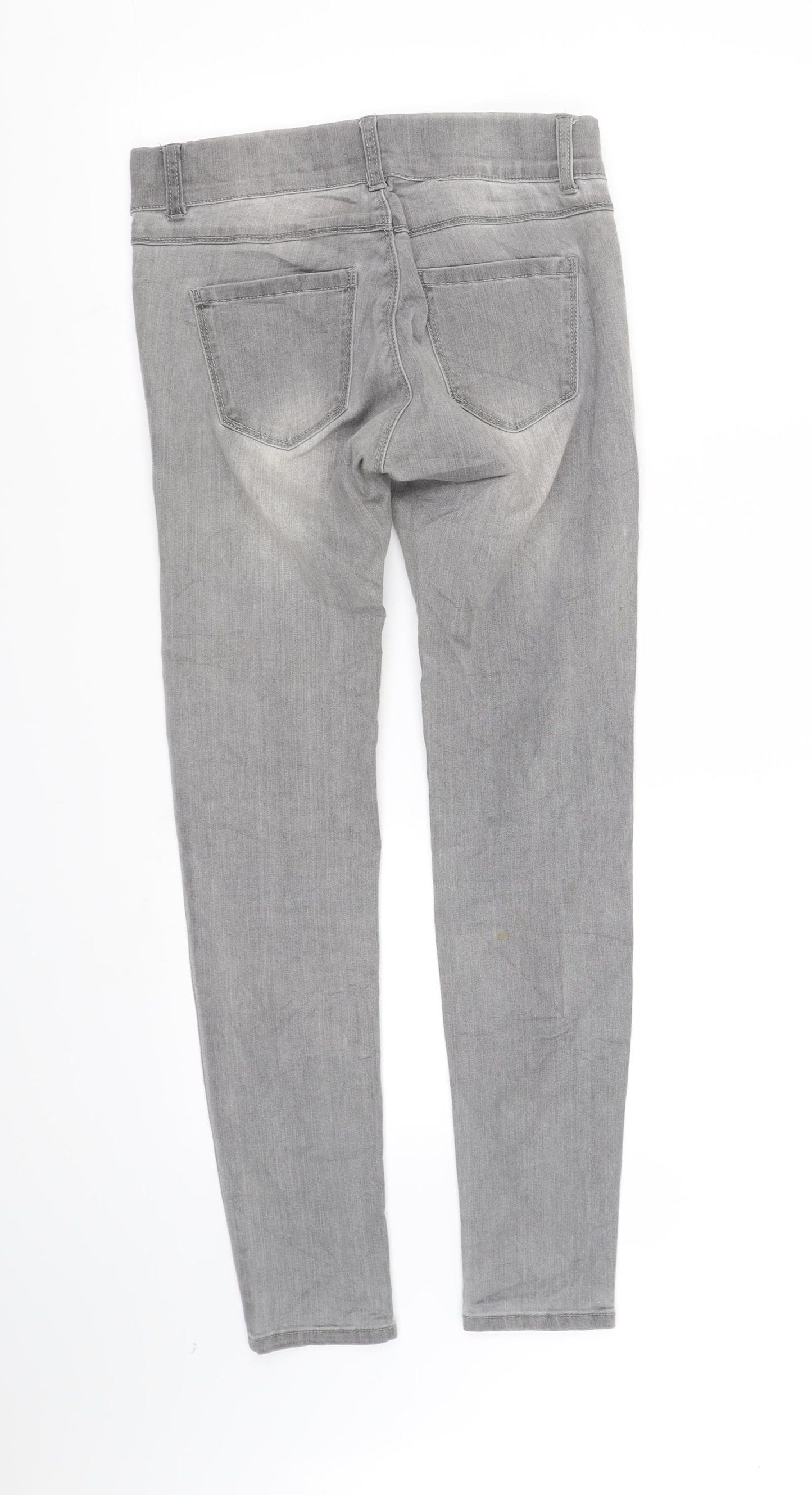 Stradavarius Womens Grey Houndstooth  Straight Jeans Size 4 L30 in