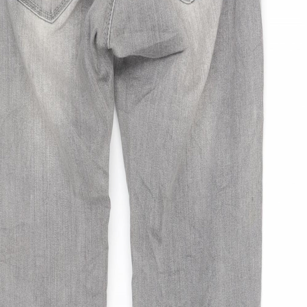 Stradavarius Womens Grey Houndstooth  Straight Jeans Size 4 L30 in