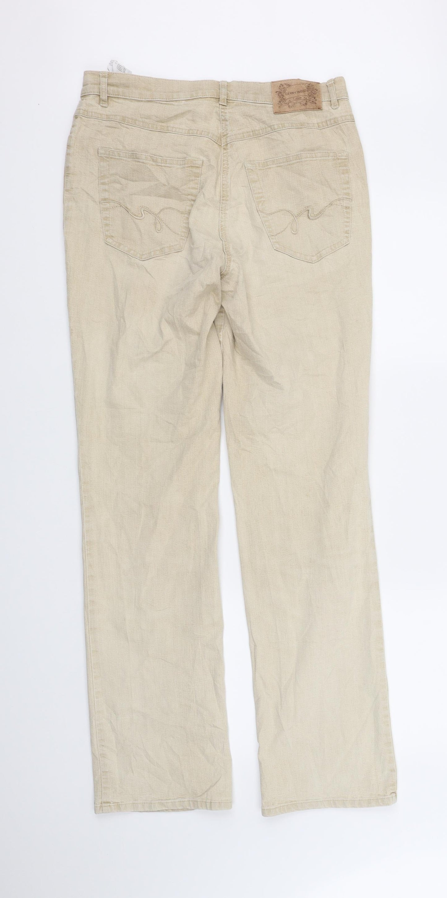 Gerry Webber Womens Beige   Trousers  Size 12 L31 in