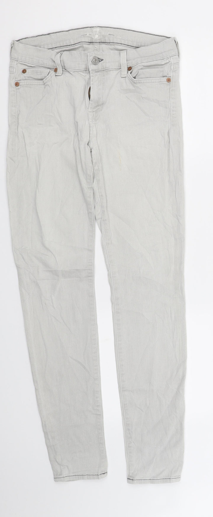7 For All Mankind Womens White Straight Jeans Size 28 in L31 in