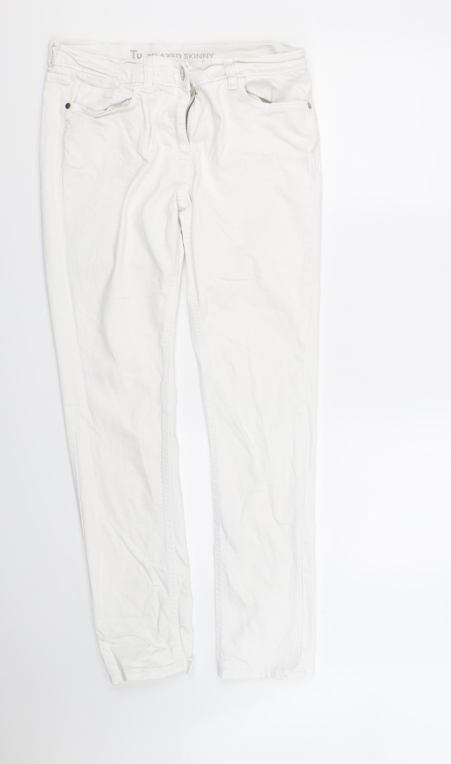 TU Womens White   Straight Jeans Size 12 L31 in