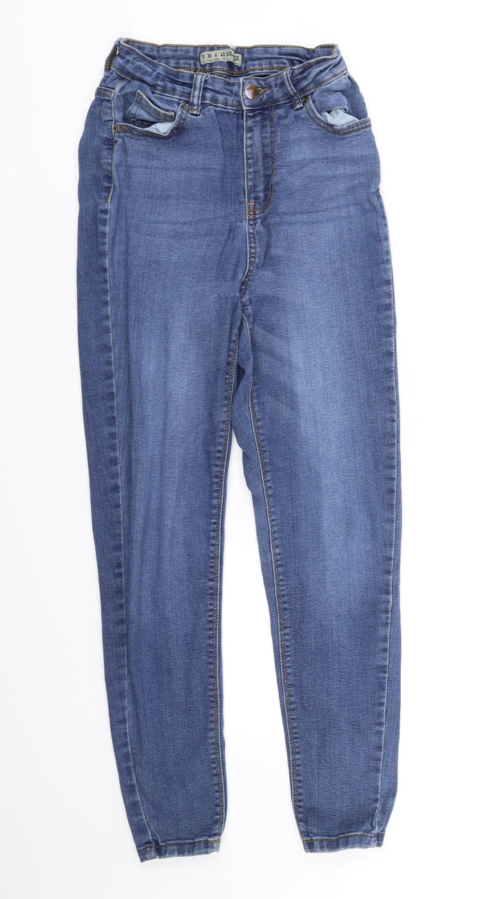 deniem & co Womens Blue Straight Jeans Size 10 L30 in
