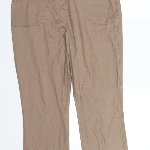 Cotton Traders Womens Brown   Trousers  Size 14 L28 in