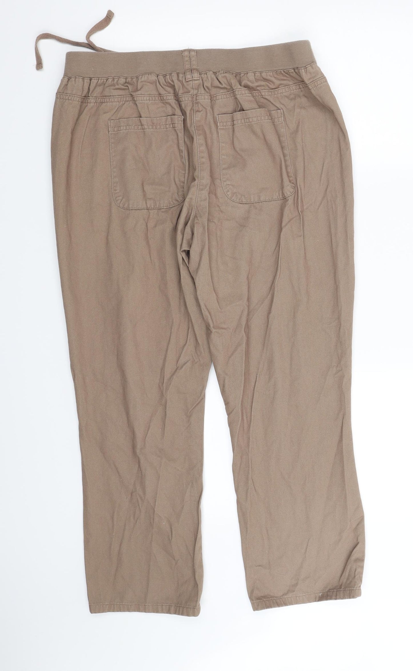 Cotton Traders Womens Brown   Trousers  Size 14 L28 in